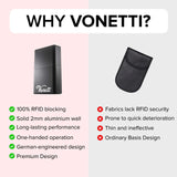VONETTI Elegante Faraday Box for Car Keys - RFID Blocking Key Fob Protector Case - Anti Theft Car Key Signal Blocker - Aluminum Security Box - Key Fob Holder - Perfect Car Accessories for Men & Women