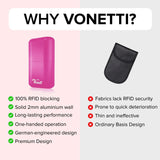 VONETTI Bello Pink Faraday Box for Car Keys- Anti-Theft Car Key Signal Blocking Pouch, RFID Keyless Entry Key Fob Protector & Blocker Blocking Cages- Car Accessories Gift for Men and Women