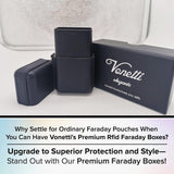VONETTI Elegante Faraday Box for Car Keys - RFID Blocking Key Fob Protector Case - Anti Theft Car Key Signal Blocker - Aluminum Security Box - Key Fob Holder - Perfect Car Accessories for Men & Women
